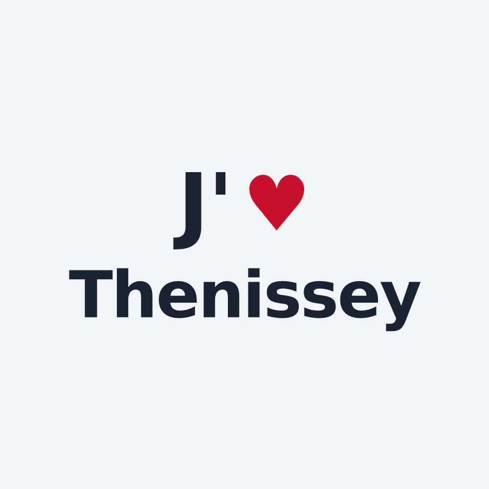 Poster personnalisé Thenissey — design J'aime Thenissey
