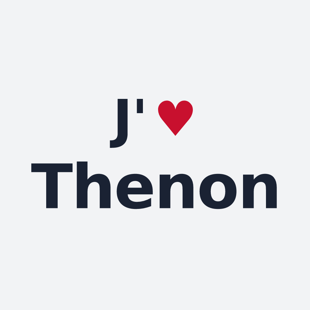 Poster personnalisé Thenon — design « J'aime Thenon » imprimé sur le poster