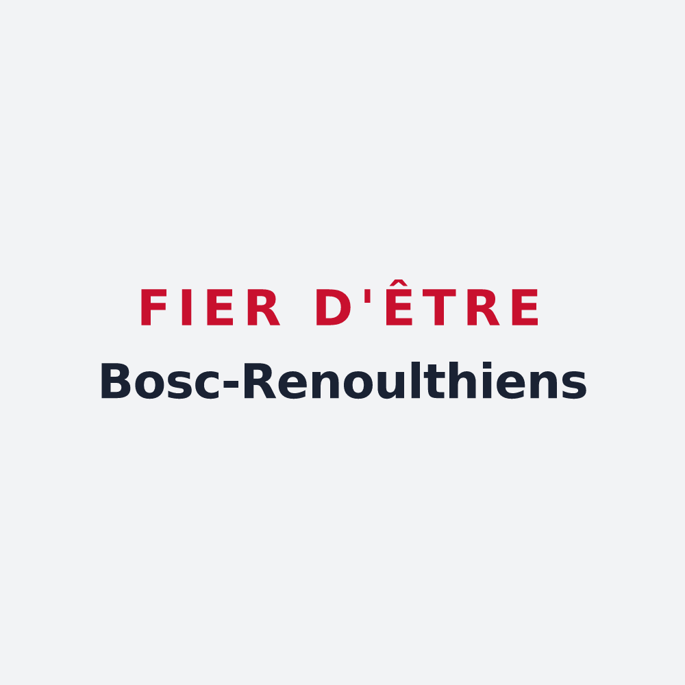 Poster « Fier d'être Bosc-Renoulthiens » — design pour Thénouville