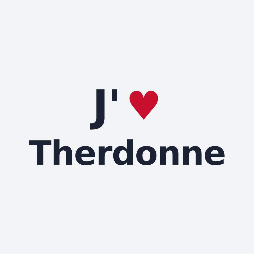 Poster personnalisé Therdonne — design J'aime Therdonne