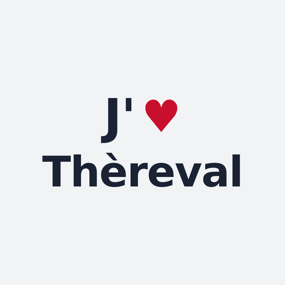 Poster personnalisé Thèreval — design J'aime Thèreval