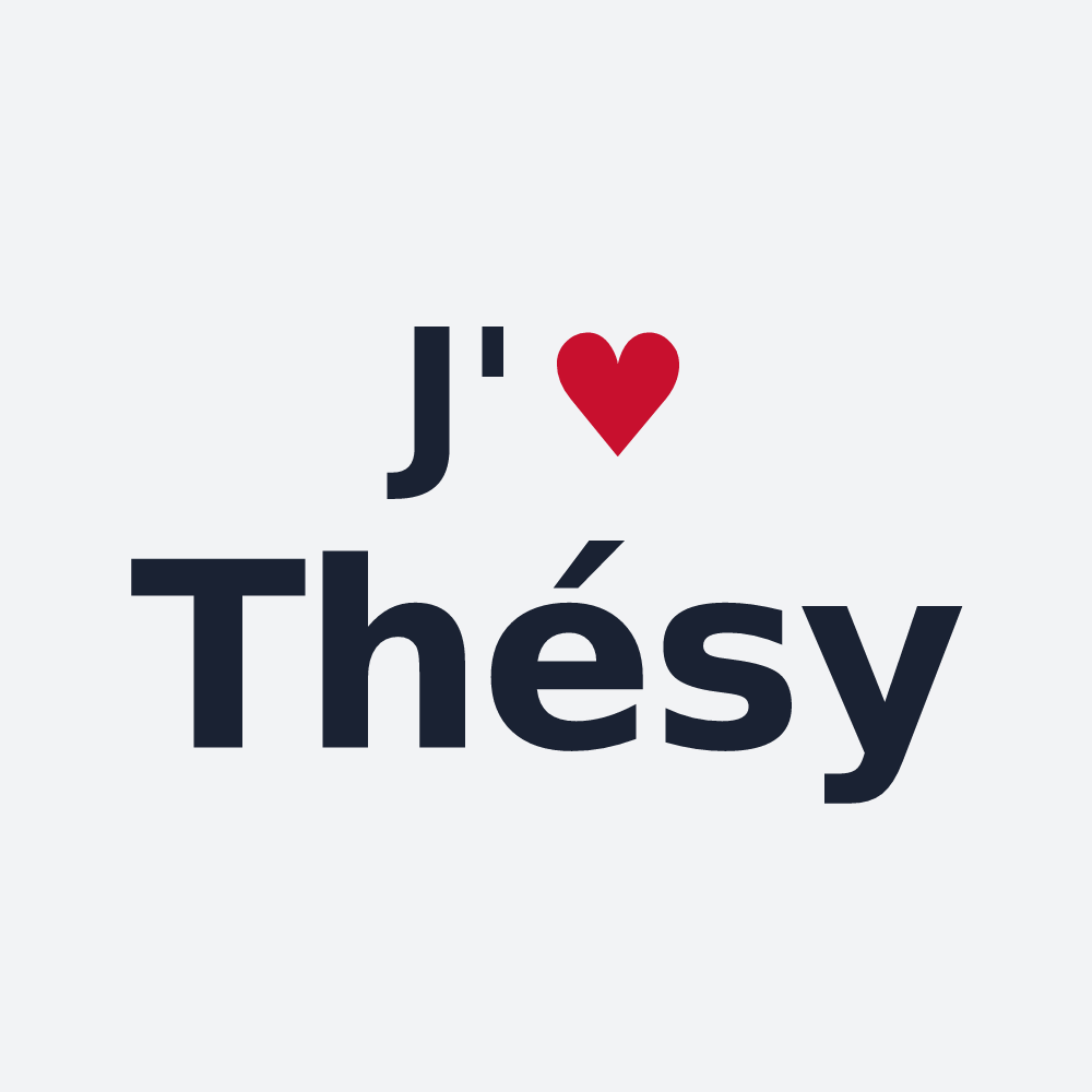 Poster personnalisé Thésy — design J'aime Thésy