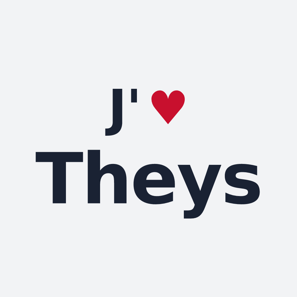 Poster personnalisé Theys — design J'aime Theys