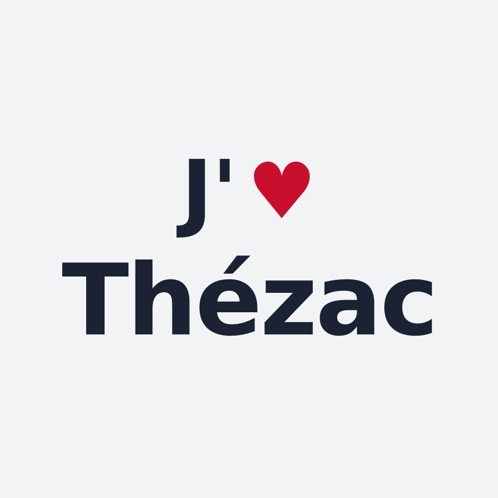 Poster personnalisé Thézac — design J'aime Thézac