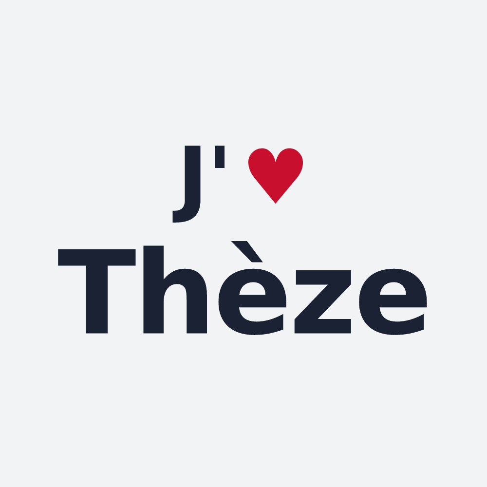 Poster personnalisé Thèze — design J'aime Thèze