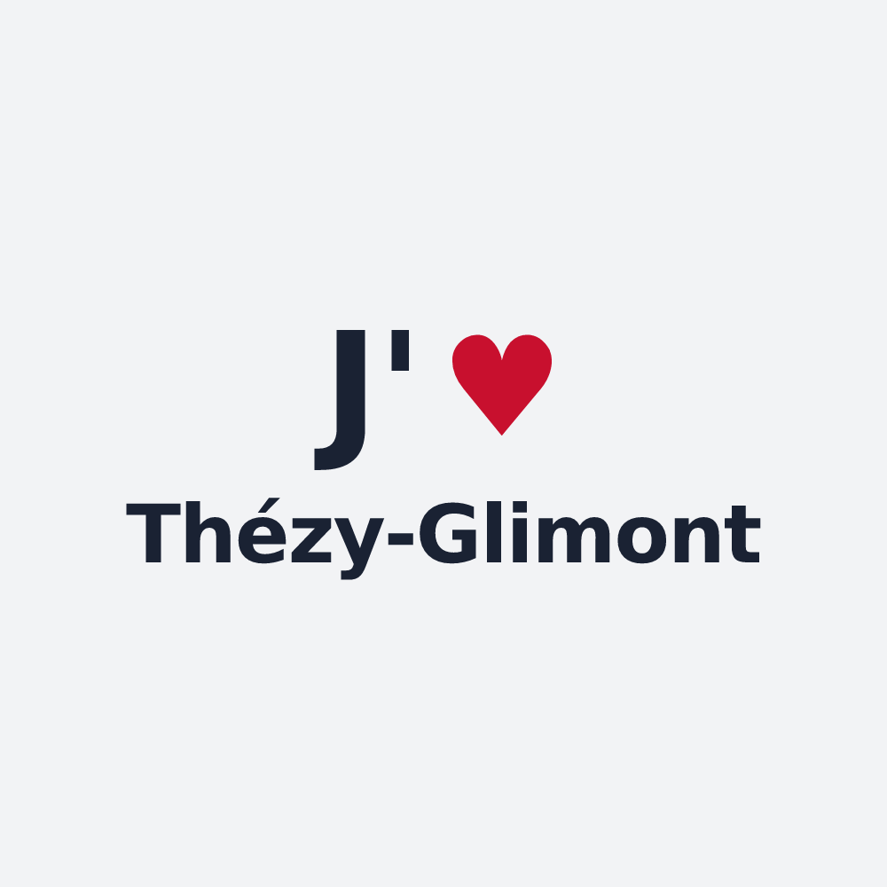 Poster personnalisé Thézy-Glimont — design J'aime Thézy-Glimont