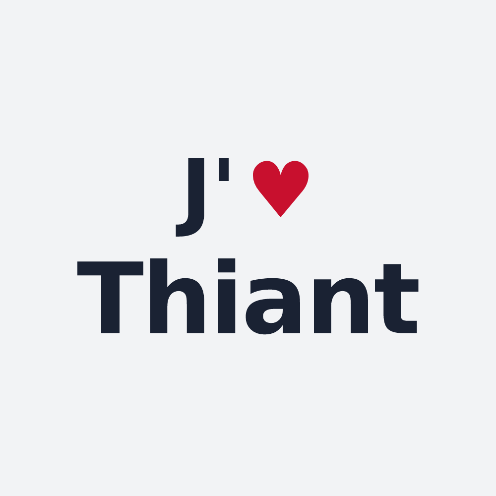 Poster personnalisé Thiant — design J'aime Thiant