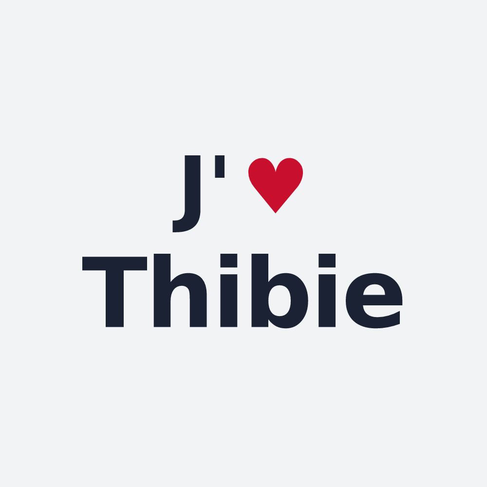 Poster personnalisé Thibie — design J'aime Thibie