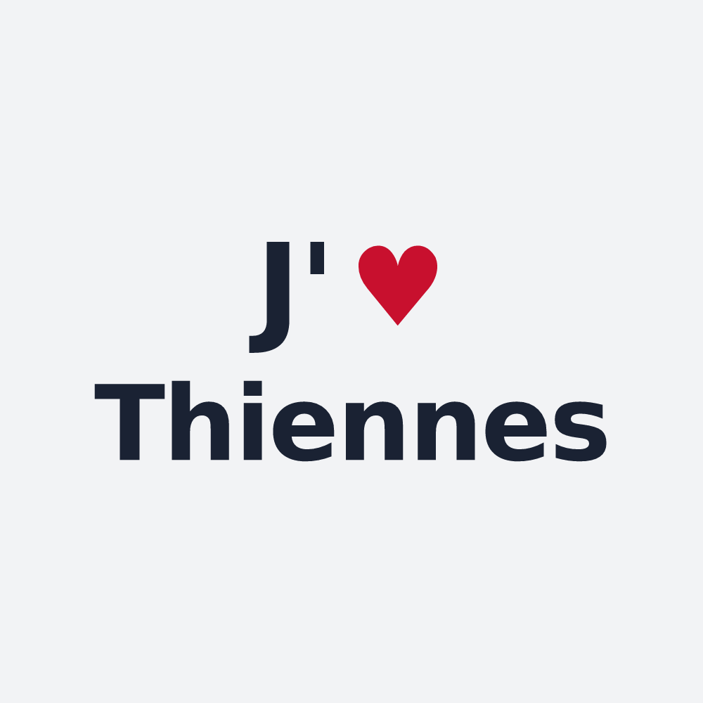 Poster personnalisé Thiennes — design J'aime Thiennes
