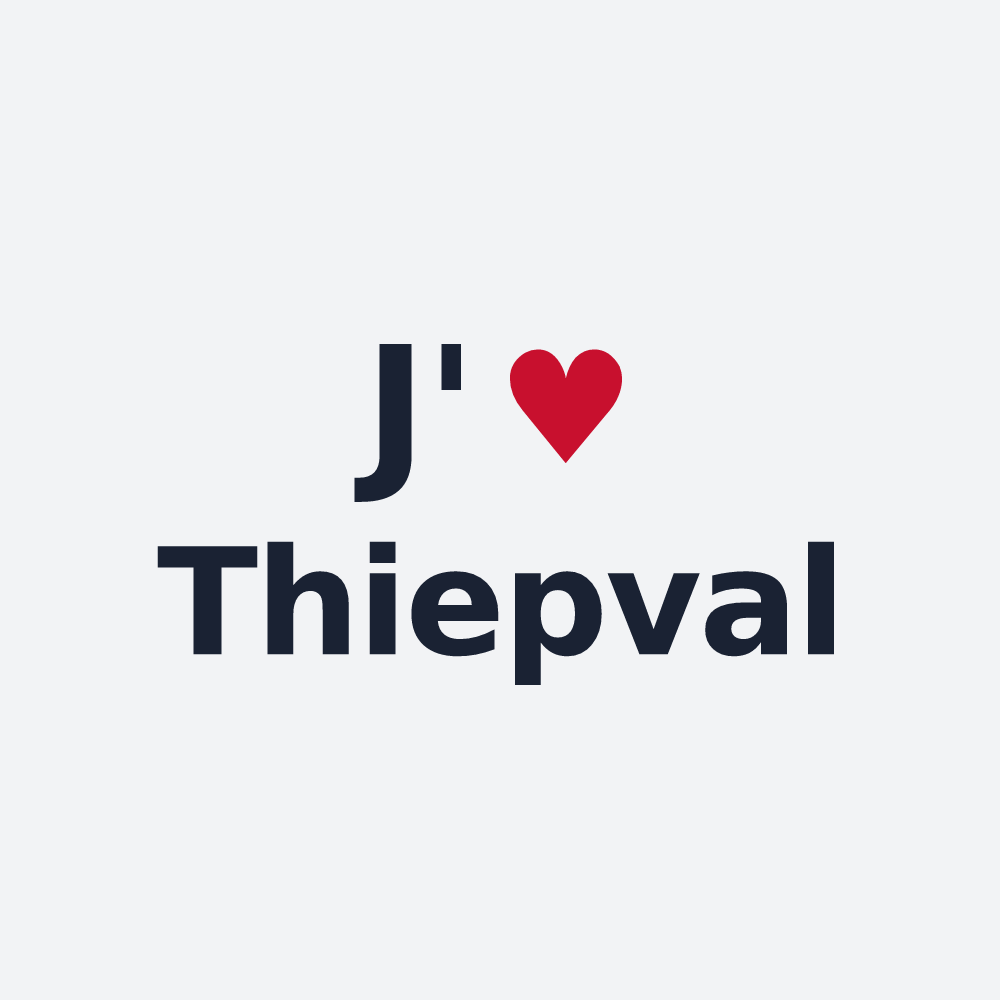 Poster personnalisé Thiepval — design J'aime Thiepval