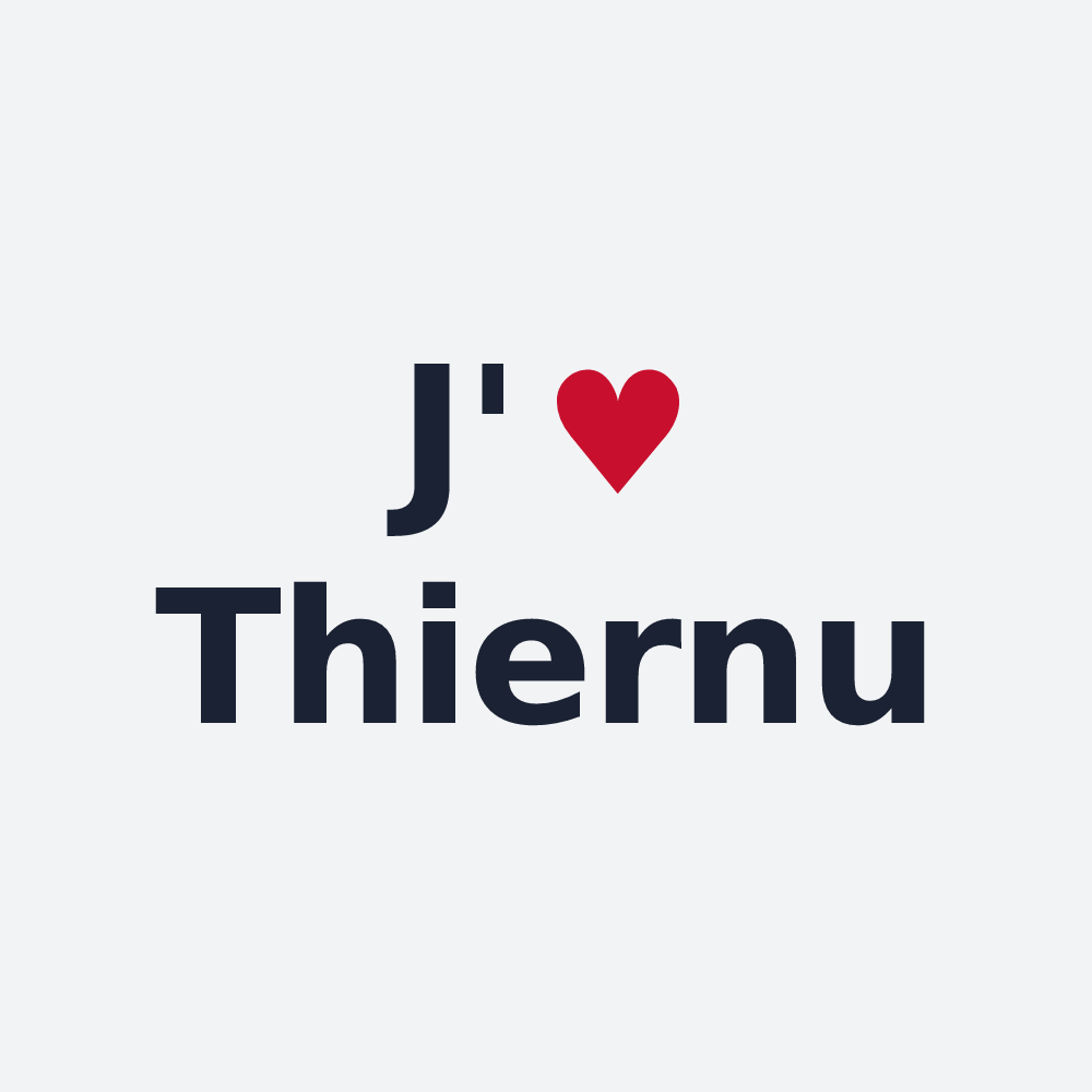 Poster personnalisé Thiernu — design J'aime Thiernu
