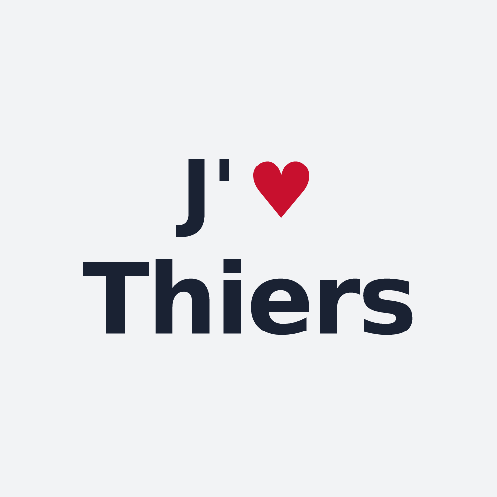 Poster personnalisé Thiers — design J'aime Thiers