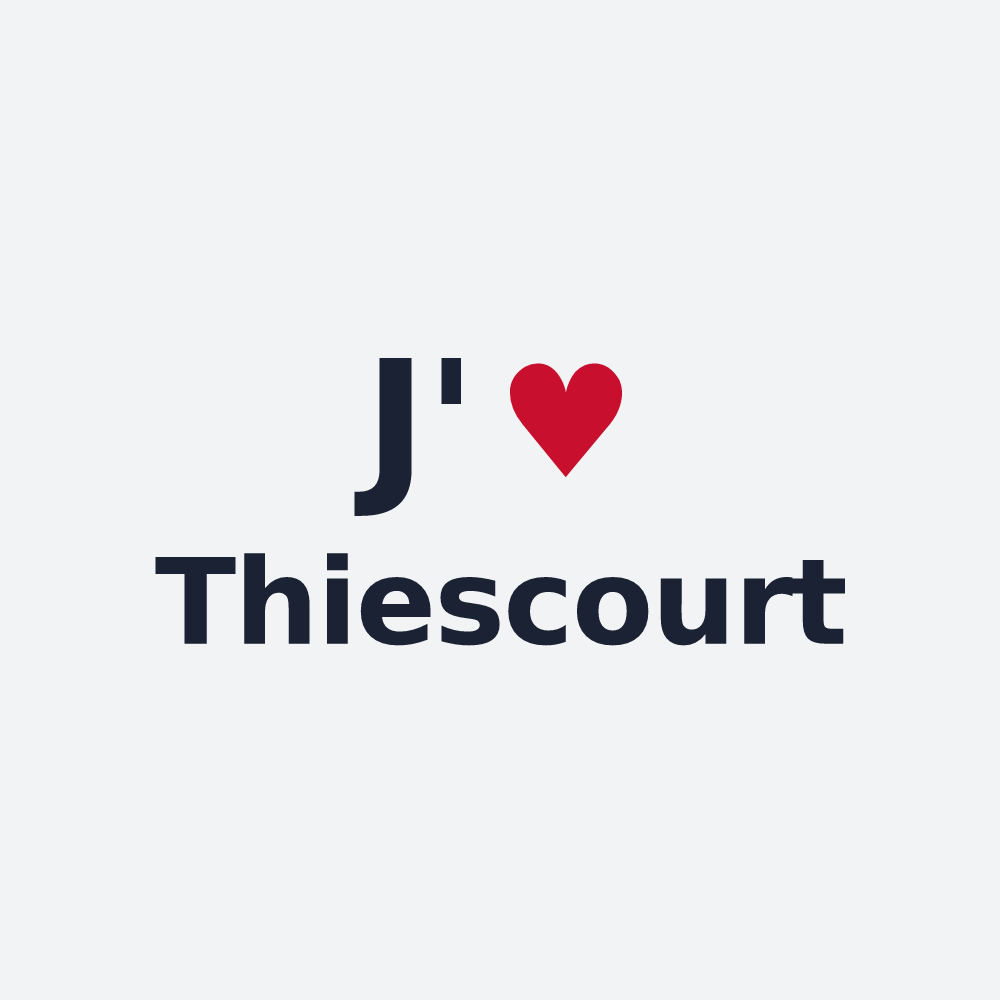 Poster personnalisé Thiescourt — design J'aime Thiescourt