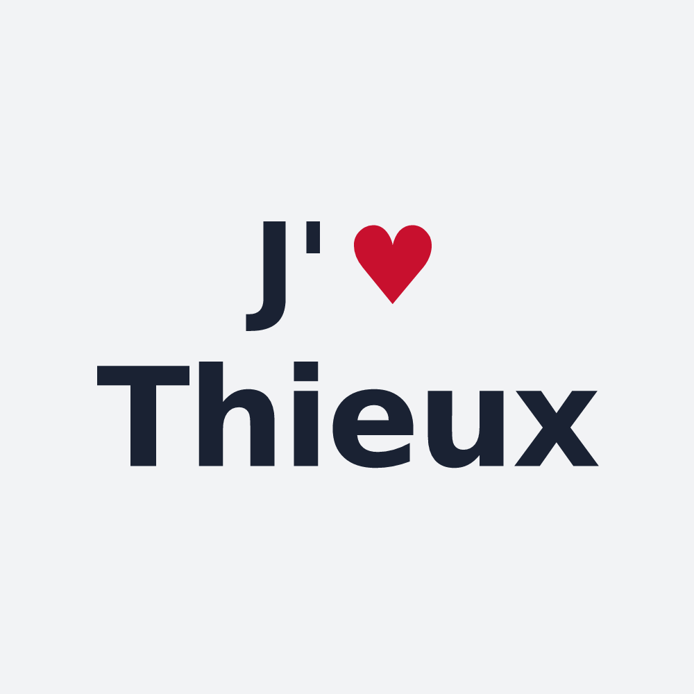 Poster personnalisé Thieux — design J'aime Thieux