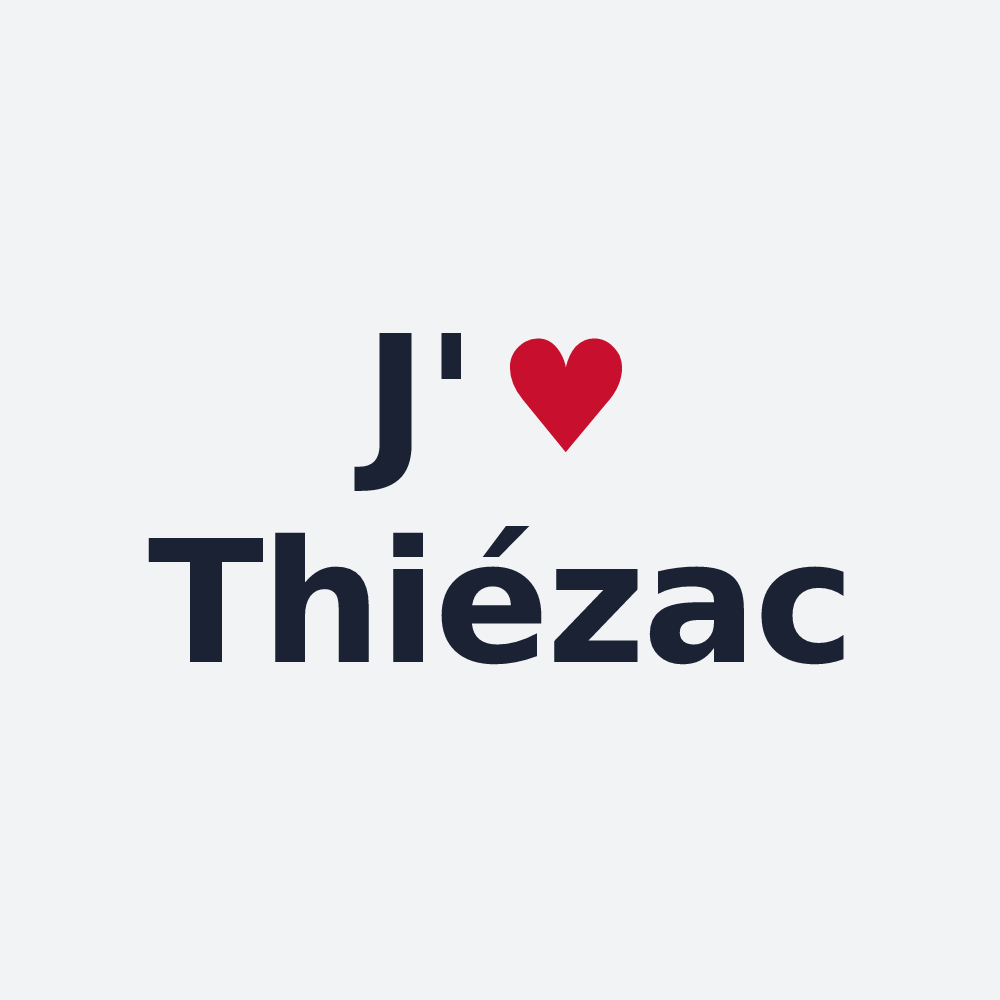 Poster personnalisé Thiézac — design « J'aime Thiézac » imprimé sur le poster