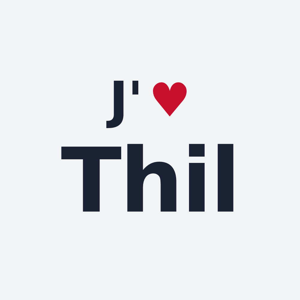 Poster personnalisé Thil — design J'aime Thil