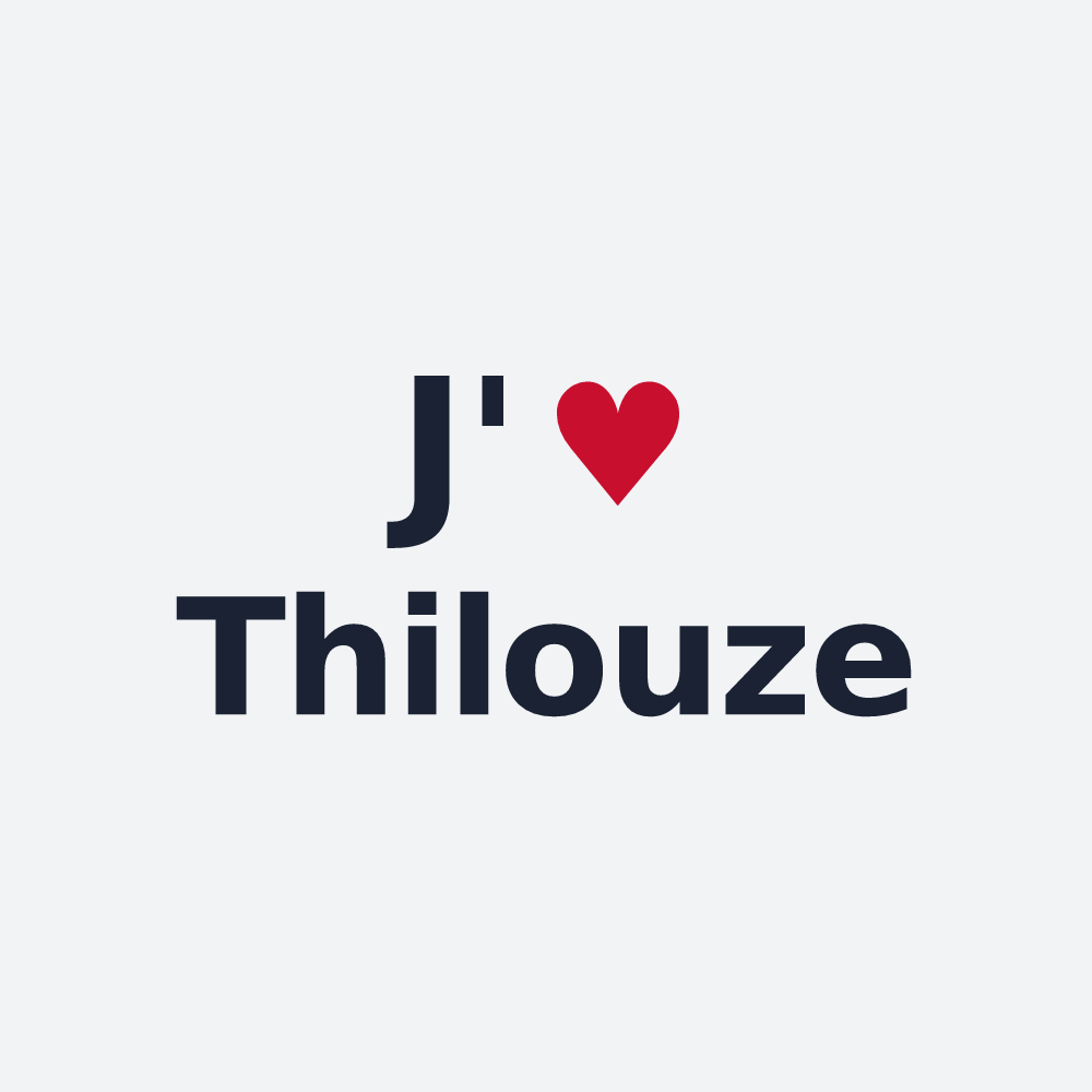 Poster personnalisé Thilouze — design J'aime Thilouze