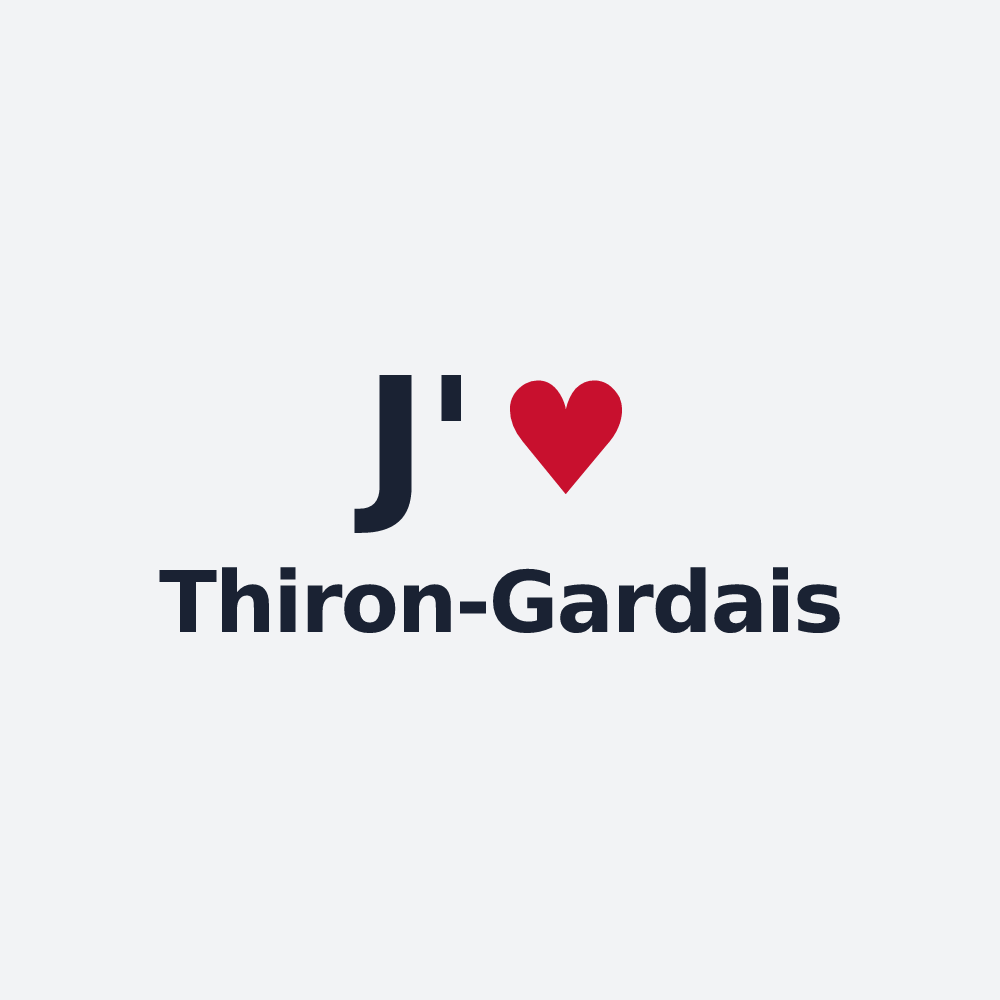 Poster personnalisé Thiron-Gardais — design J'aime Thiron-Gardais