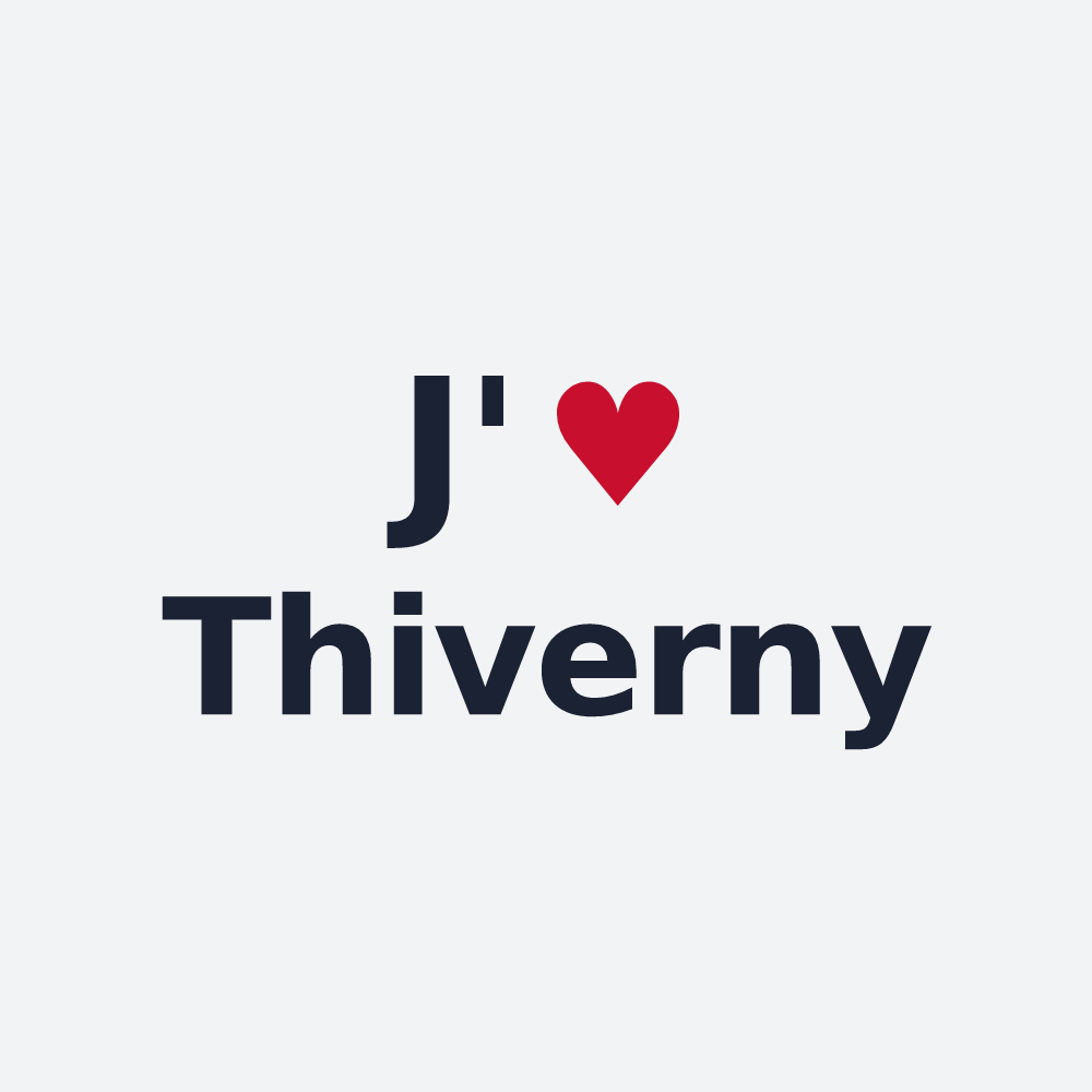Poster personnalisé Thiverny — design J'aime Thiverny
