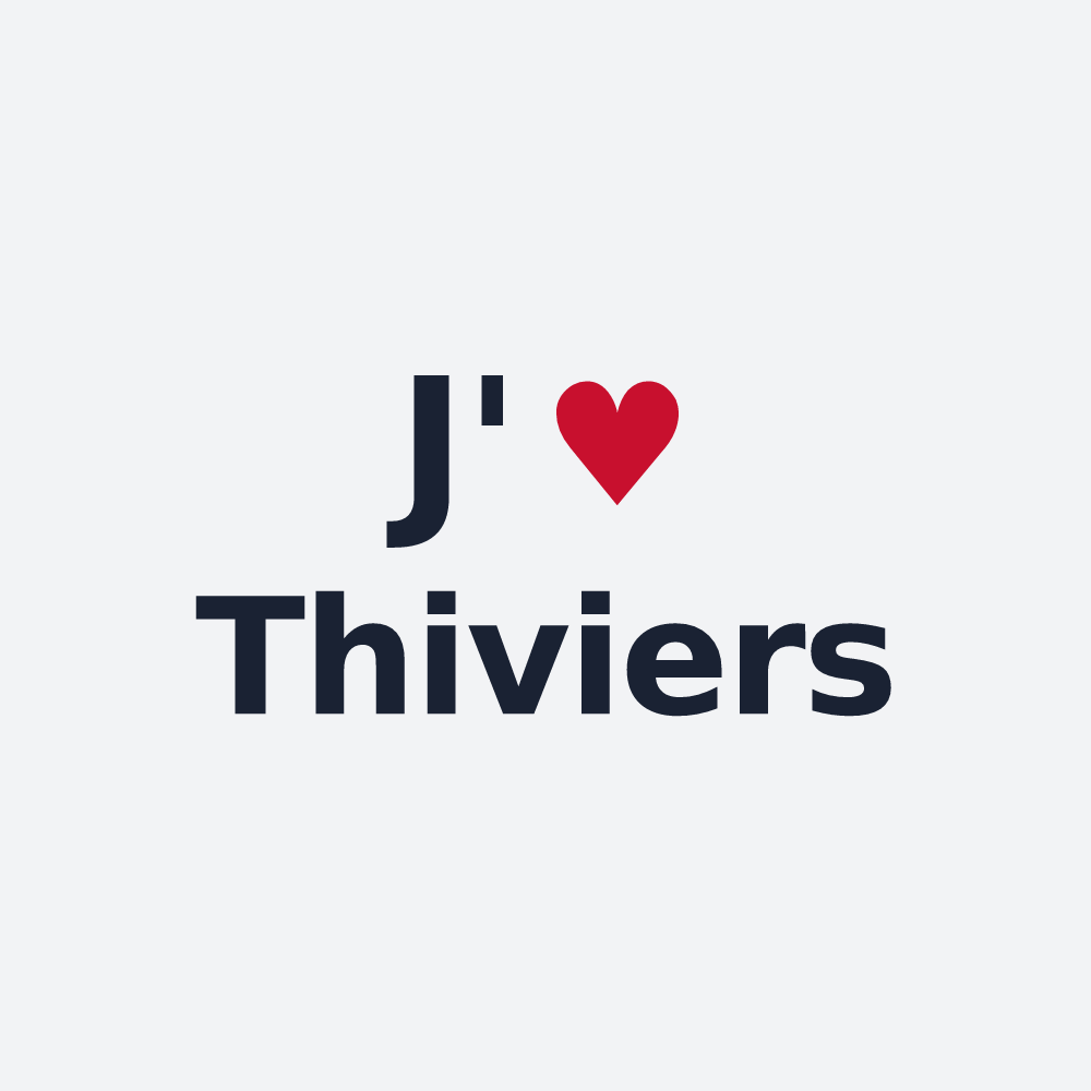 Poster personnalisé Thiviers — design J'aime Thiviers