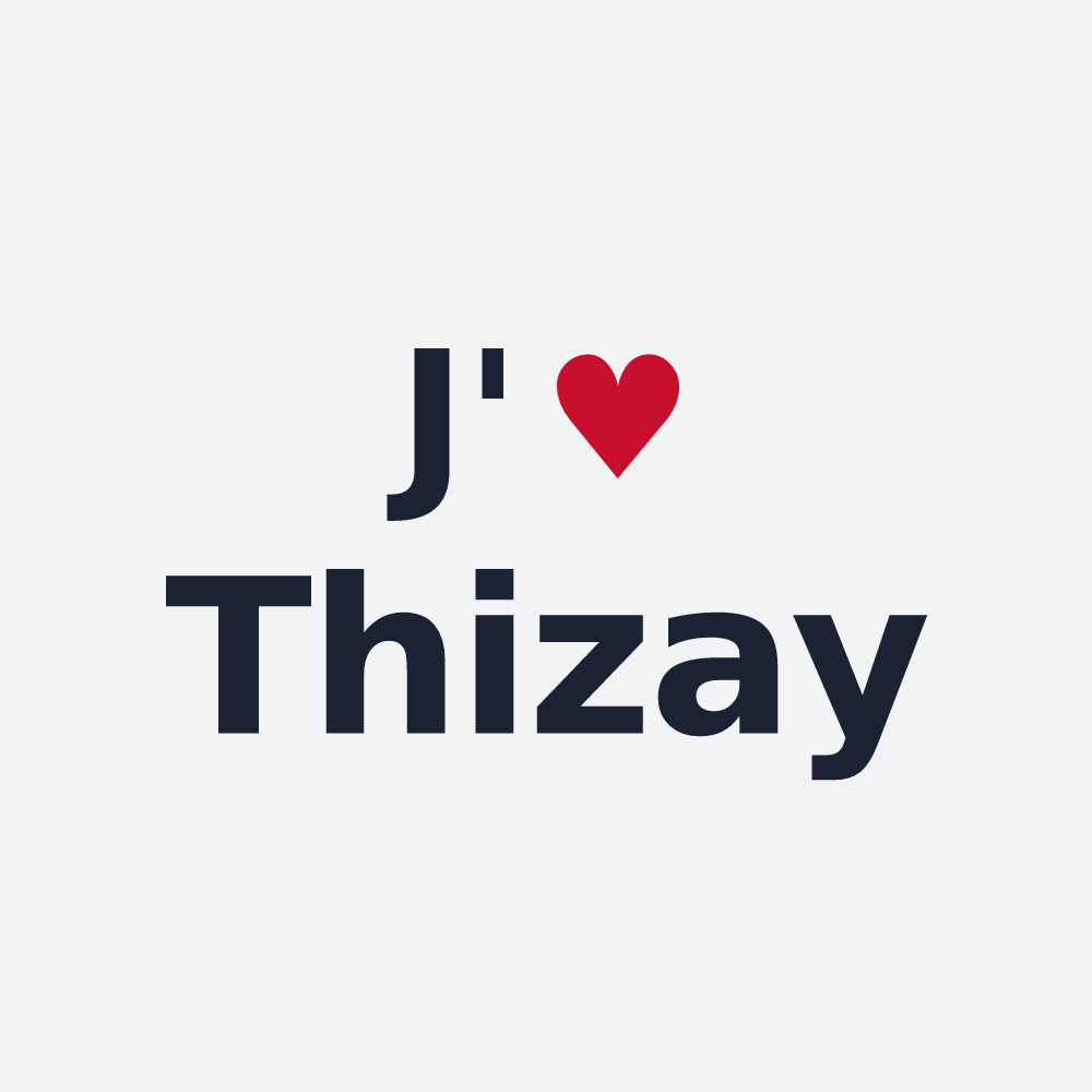 Poster personnalisé Thizay — design J'aime Thizay