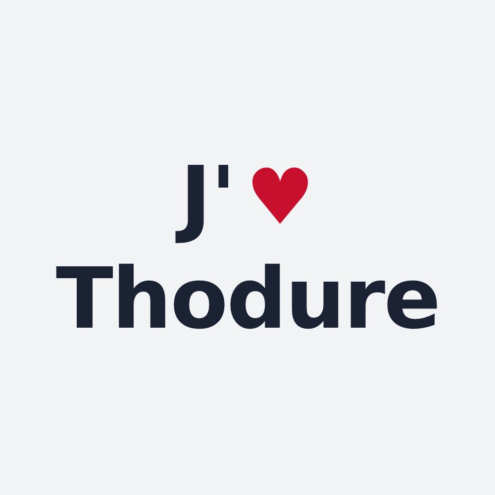 Poster personnalisé Thodure — design J'aime Thodure