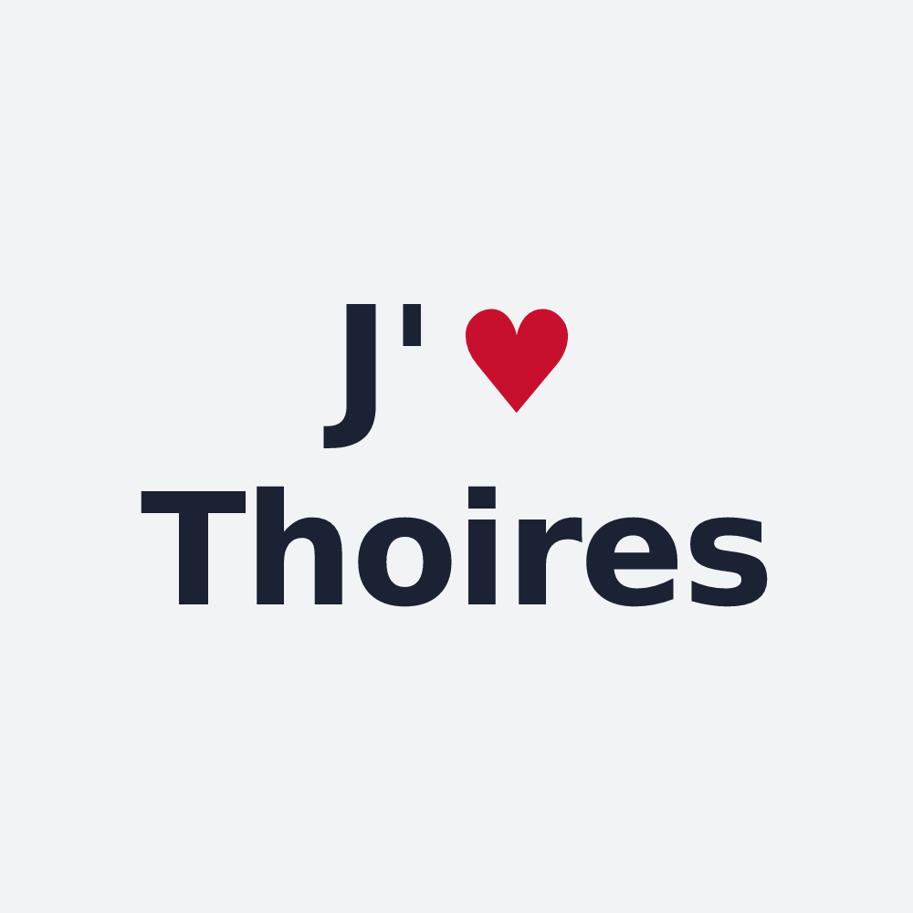 Poster personnalisé Thoires — design J'aime Thoires