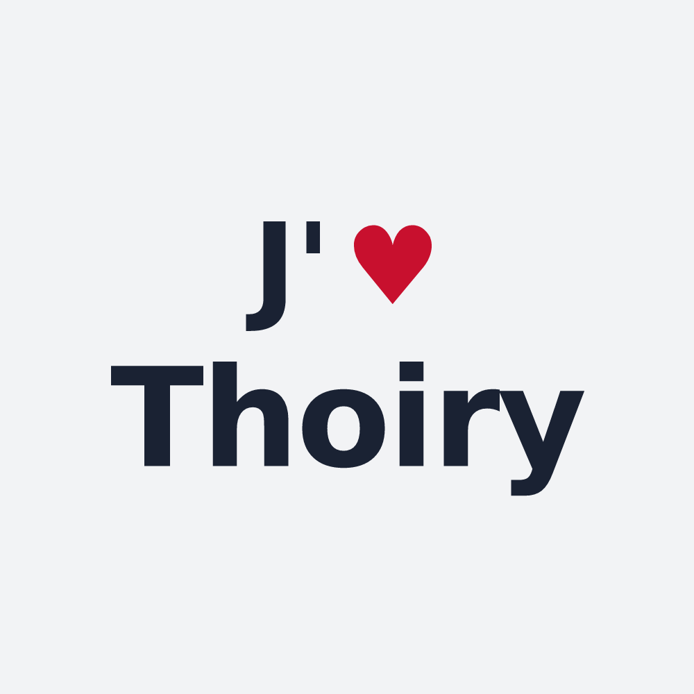 Poster personnalisé Thoiry — design « J'aime Thoiry » imprimé sur le poster