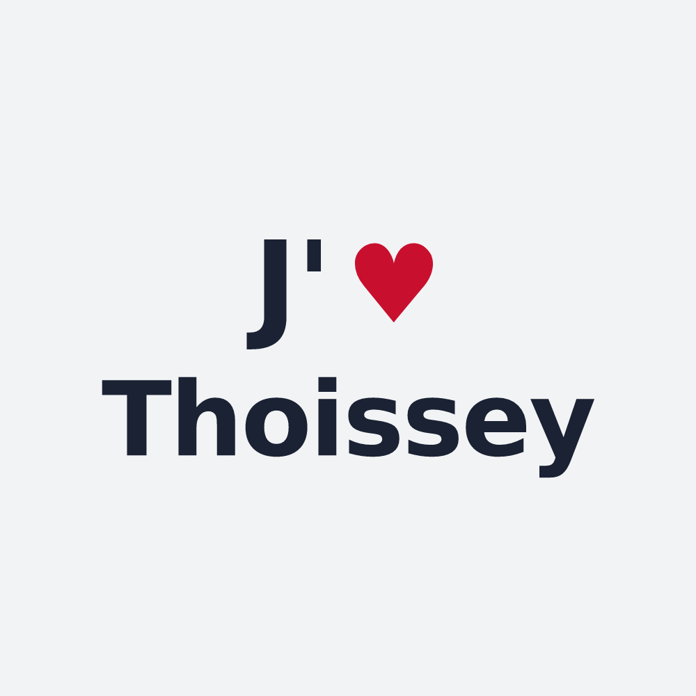 Poster personnalisé Thoissey — design « J'aime Thoissey » imprimé sur le poster