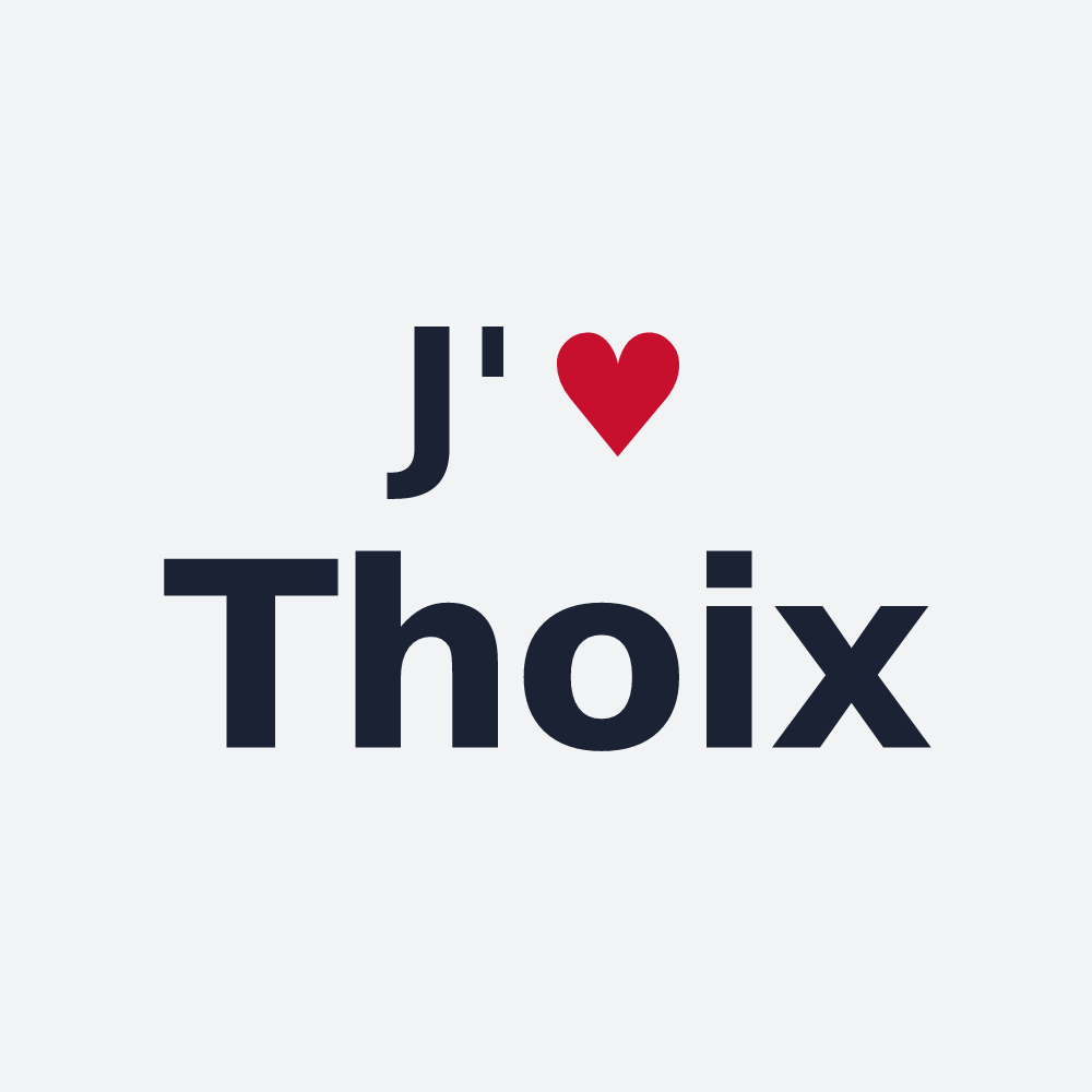 Poster personnalisé Thoix — design J'aime Thoix