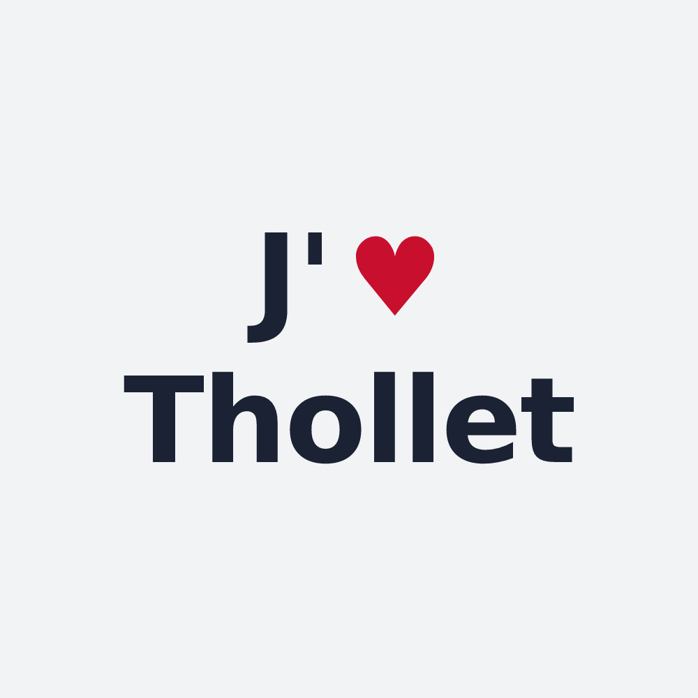 Poster personnalisé Thollet — design « J'aime Thollet » imprimé sur le poster