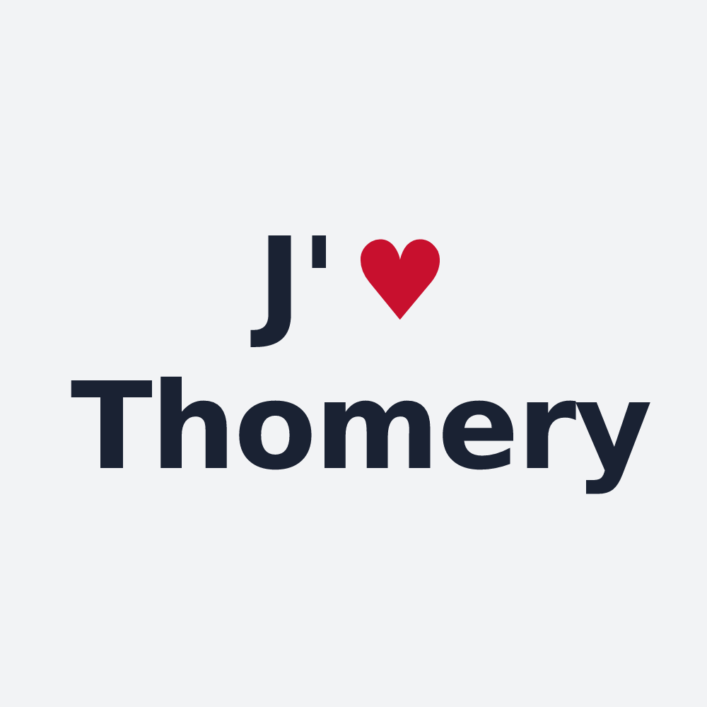 Poster personnalisé Thomery — design J'aime Thomery
