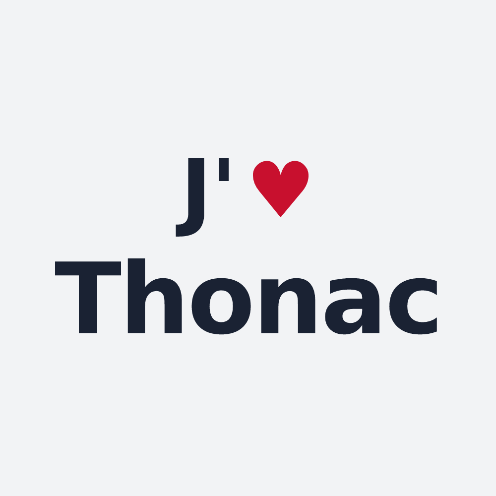 Poster personnalisé Thonac — design J'aime Thonac