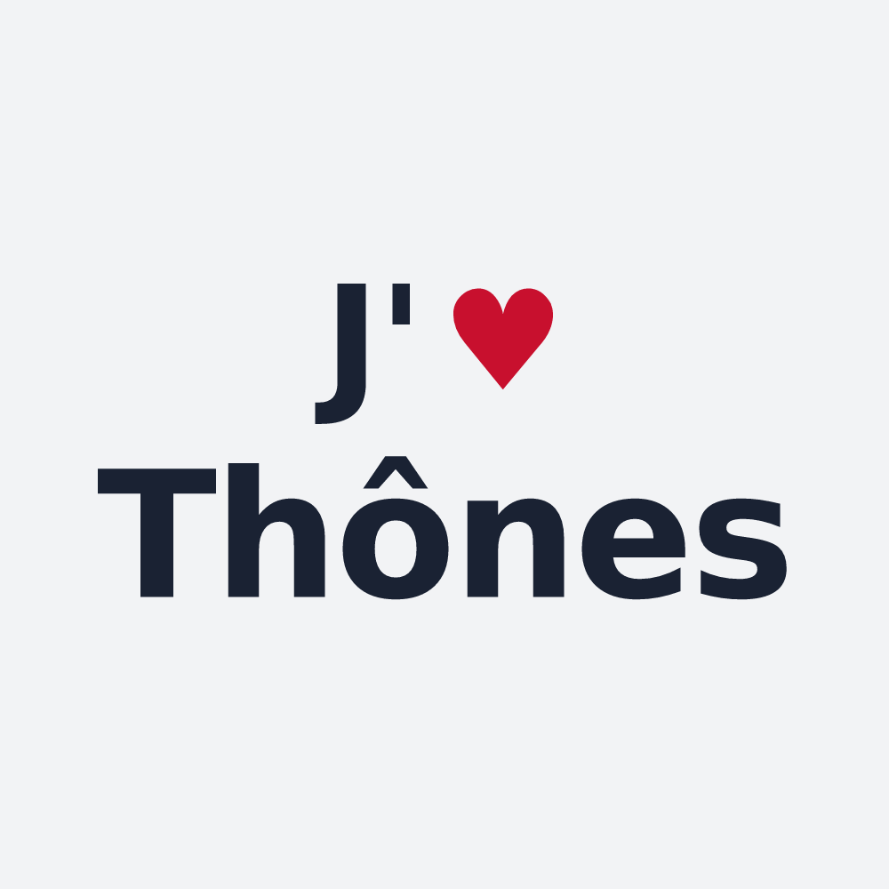 Poster personnalisé Thônes — design « J'aime Thônes » imprimé sur le poster