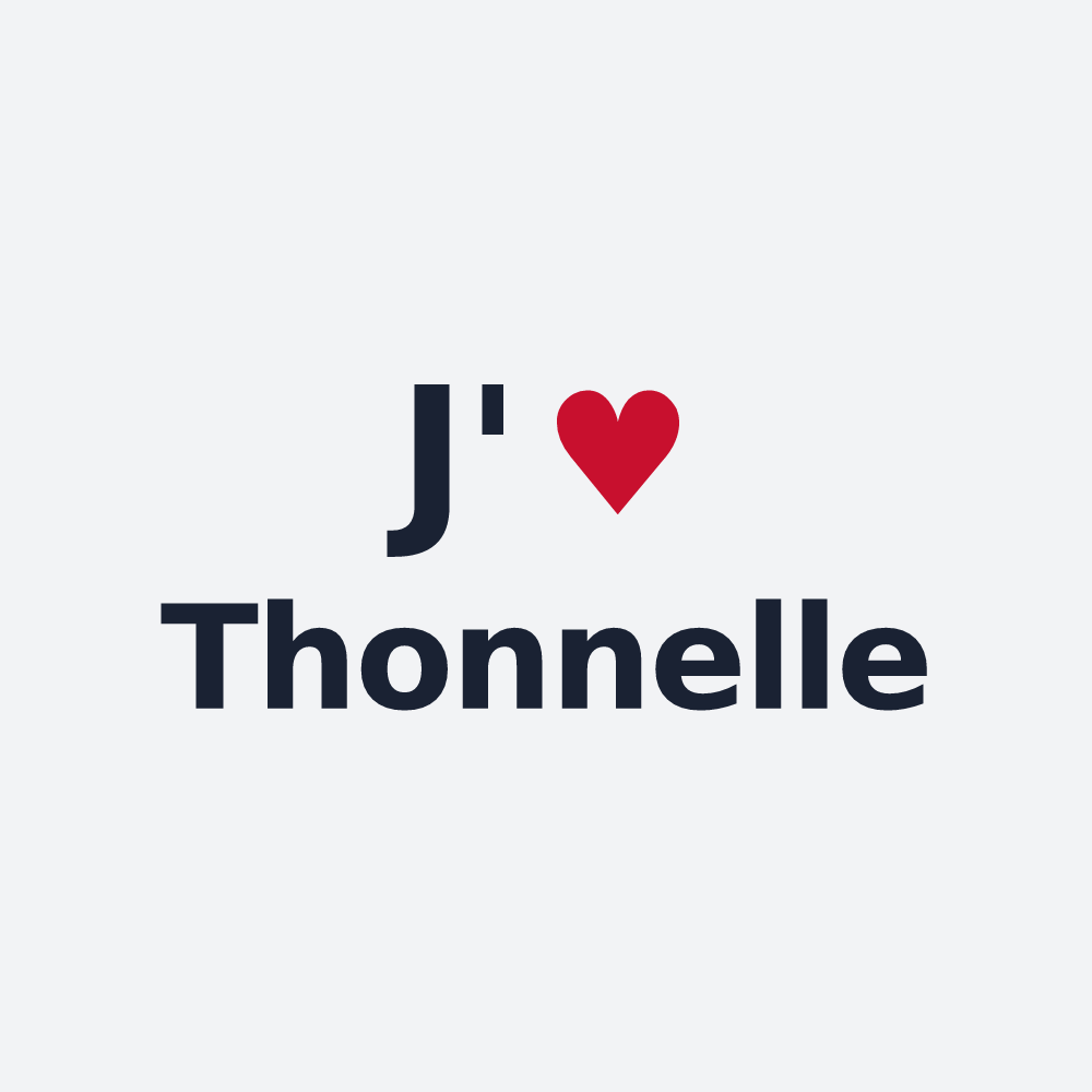 Poster personnalisé Thonnelle — design J'aime Thonnelle