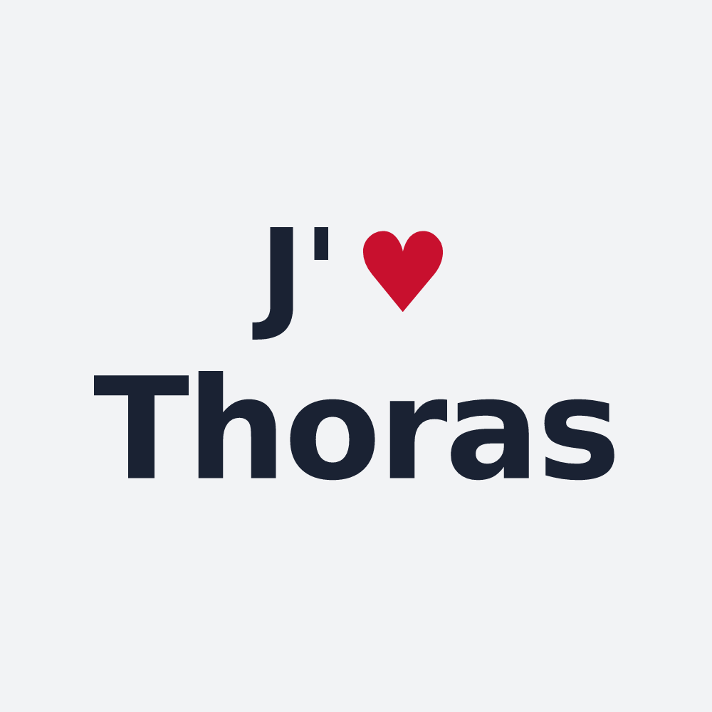Poster personnalisé Thoras — design J'aime Thoras