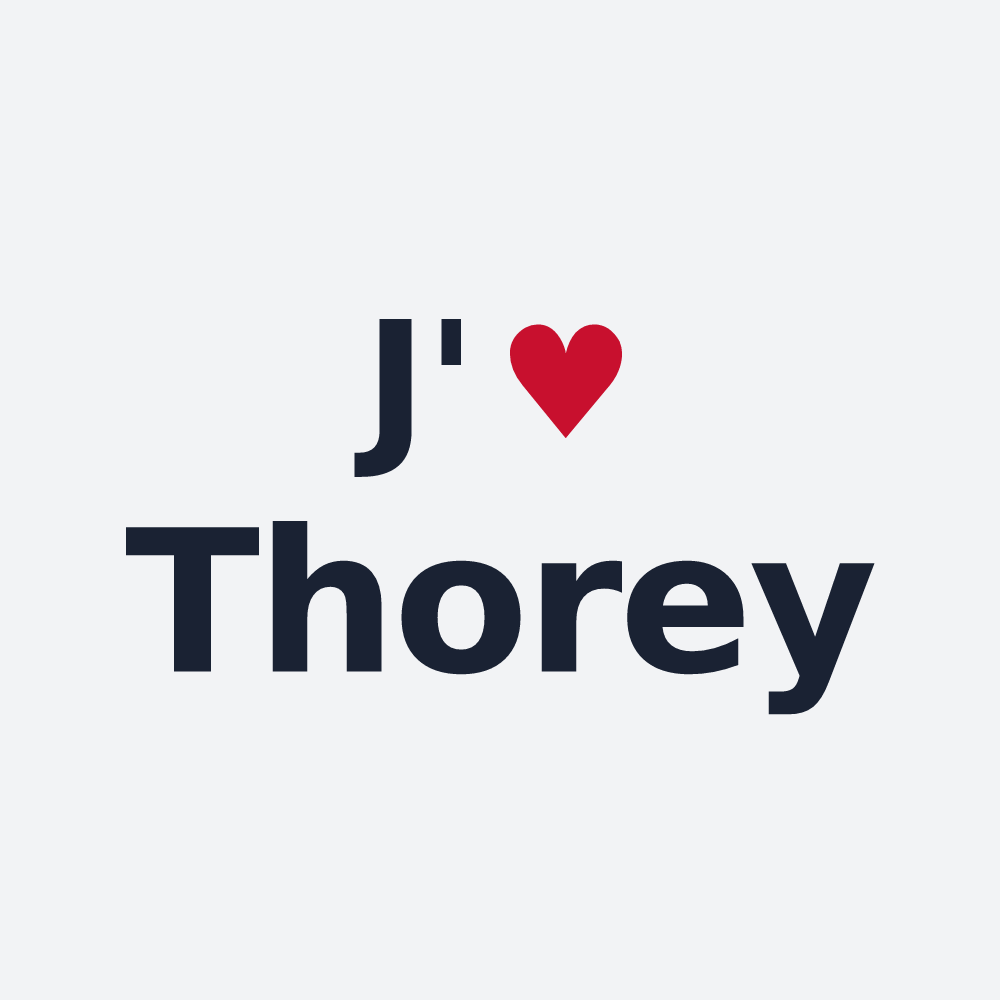 Poster personnalisé Thorey — design « J'aime Thorey » imprimé sur le poster