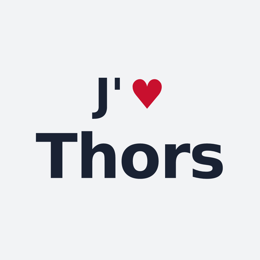 Poster personnalisé Thors — design J'aime Thors