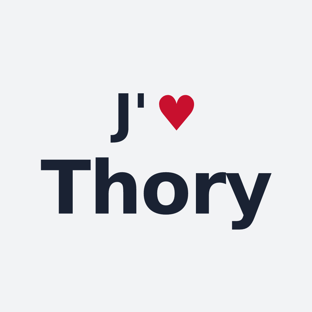 Poster personnalisé Thory — design « J'aime Thory » imprimé sur le poster