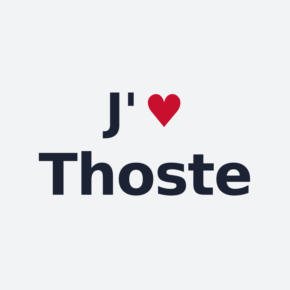Poster personnalisé Thoste — design J'aime Thoste