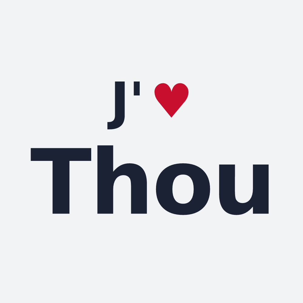 Poster personnalisé Thou — design J'aime Thou