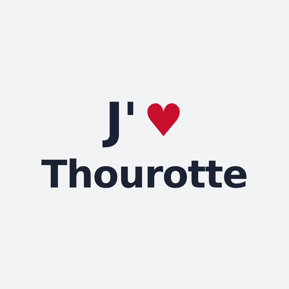 Poster personnalisé Thourotte — design « J'aime Thourotte » imprimé sur le poster