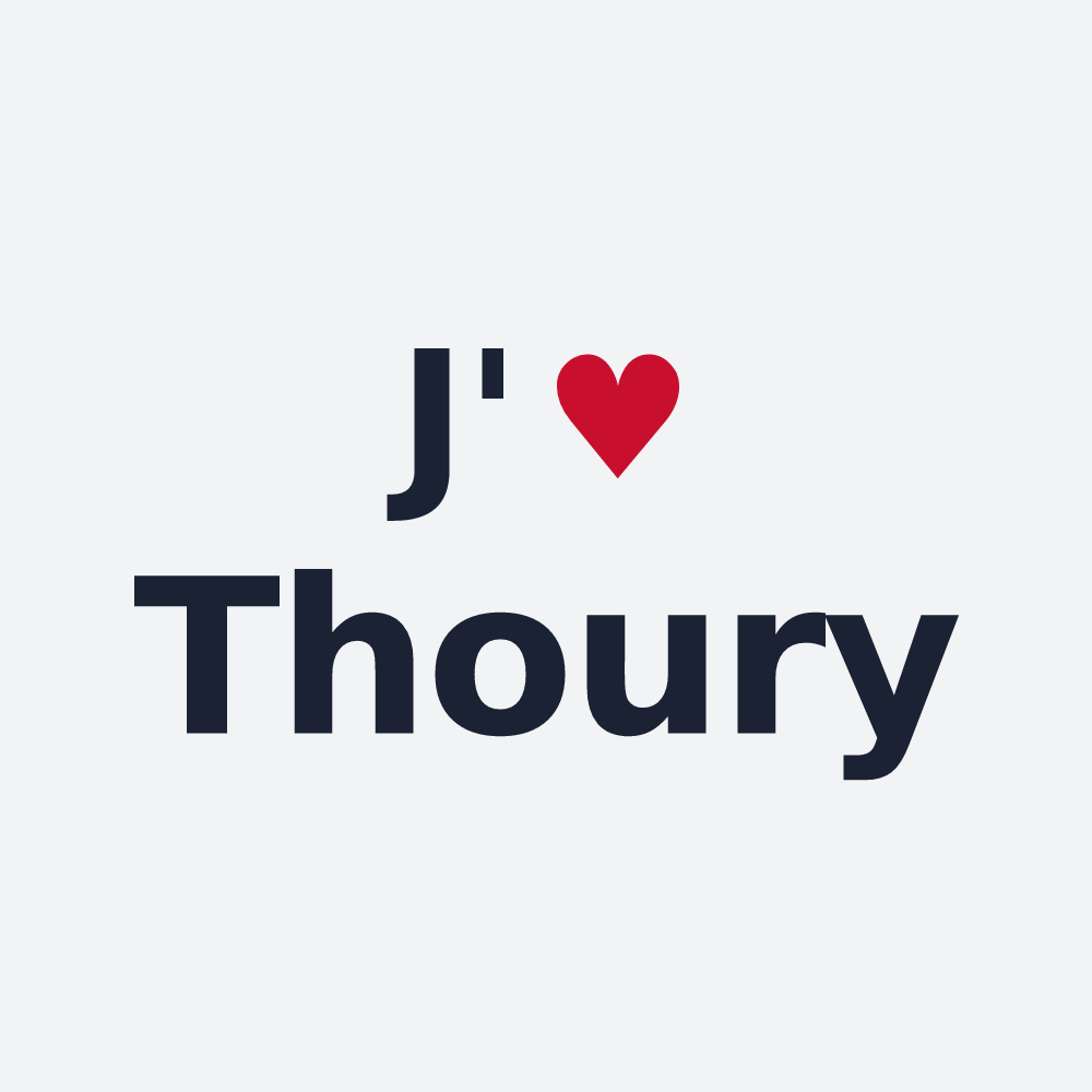 Poster personnalisé Thoury — design J'aime Thoury