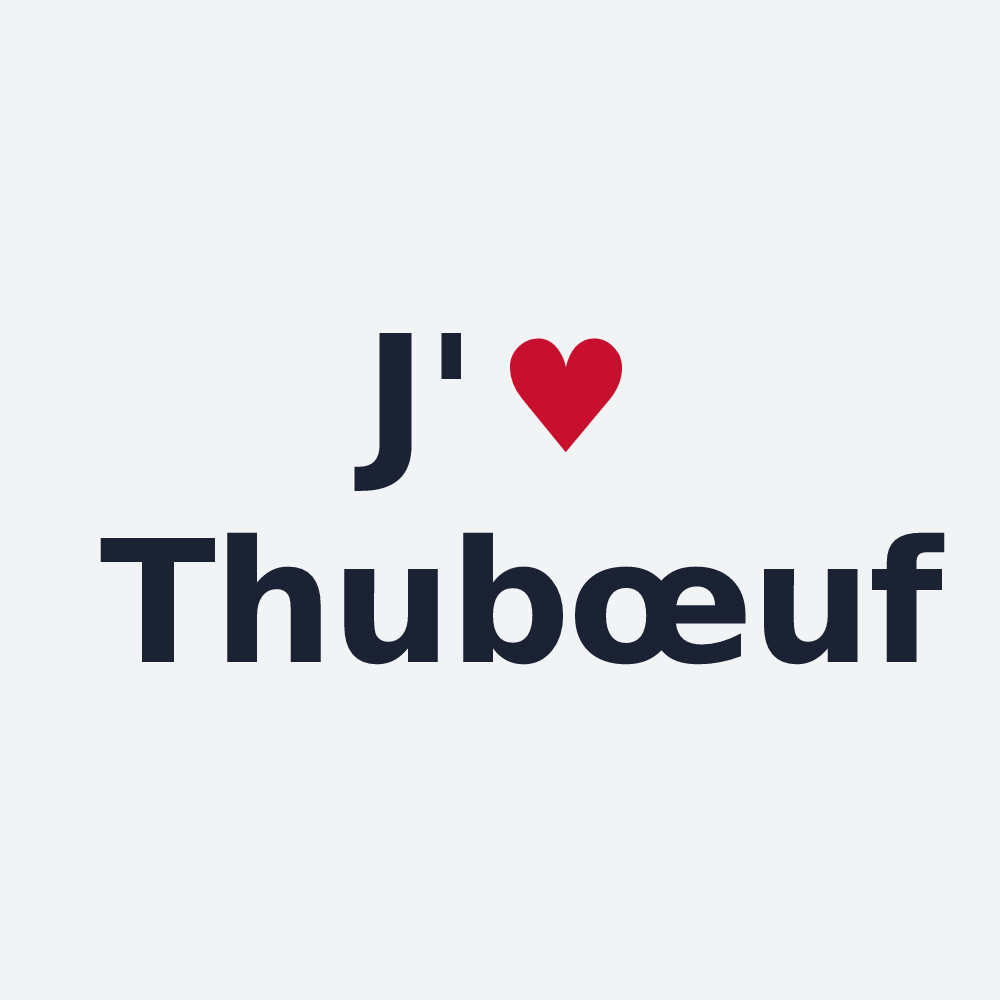 Poster personnalisé Thubœuf — design J'aime Thubœuf