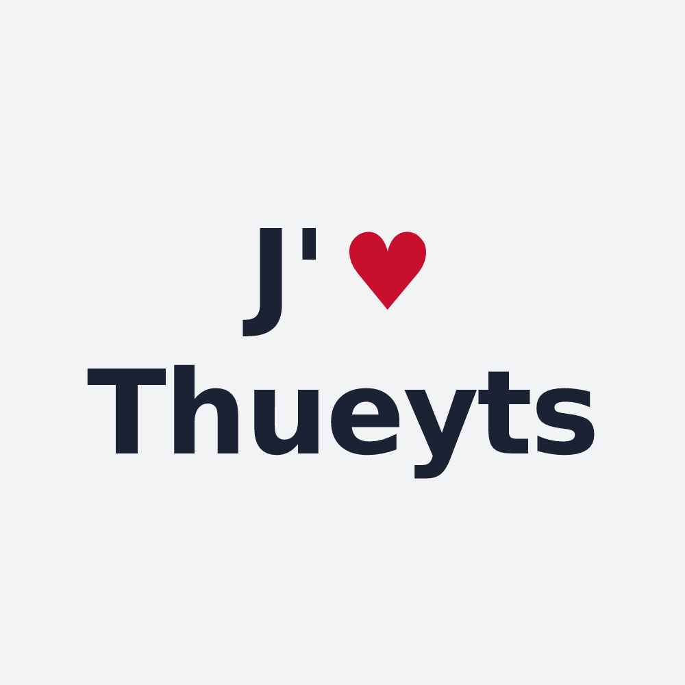 Poster personnalisé Thueyts — design J'aime Thueyts