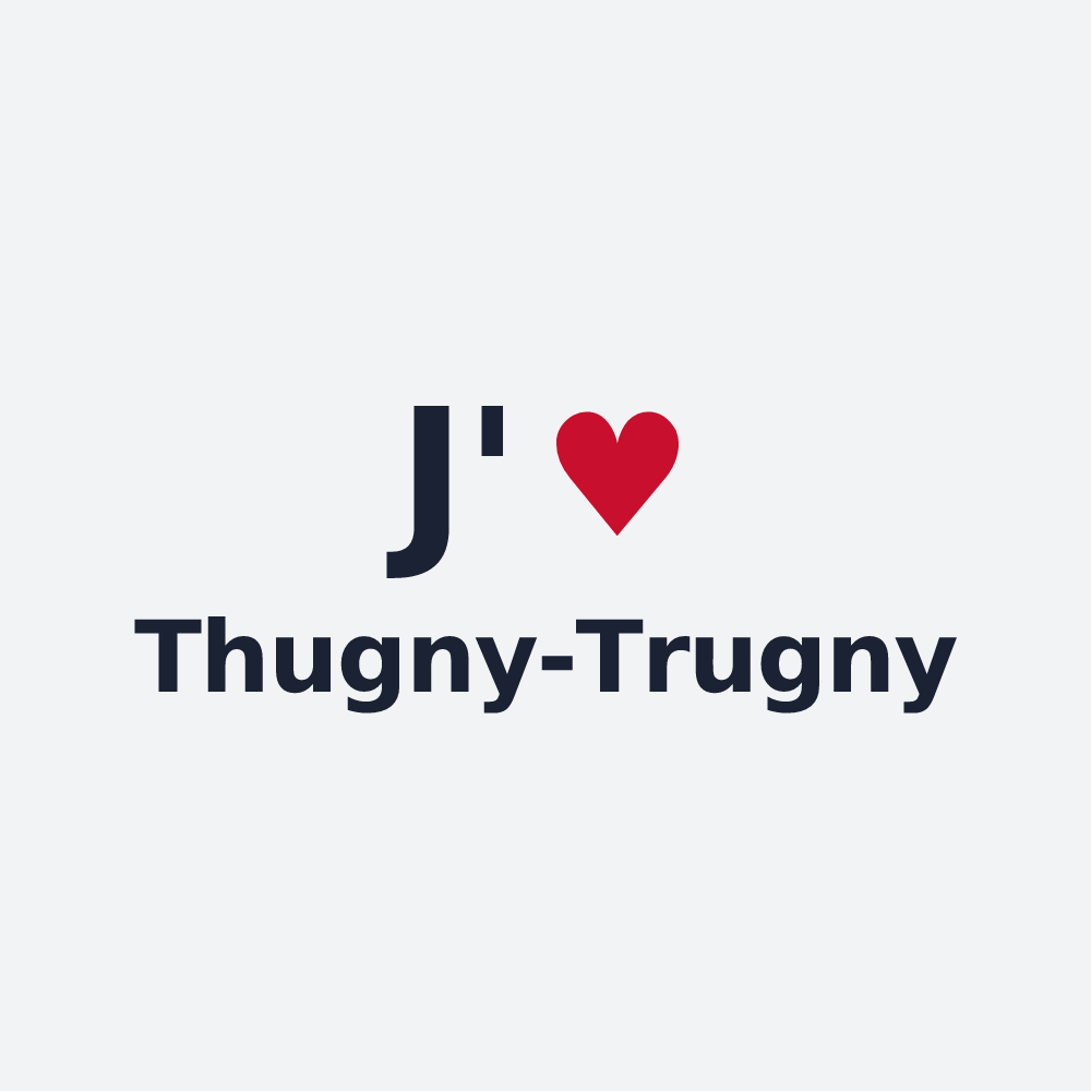 Poster personnalisé Thugny-Trugny — design J'aime Thugny-Trugny