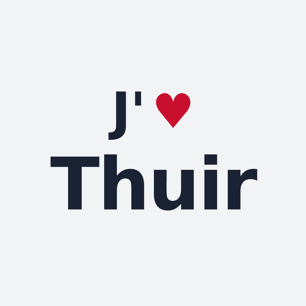 Poster personnalisé Thuir — design J'aime Thuir
