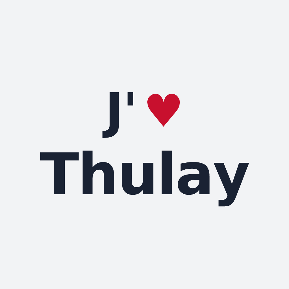 Poster personnalisé Thulay — design J'aime Thulay