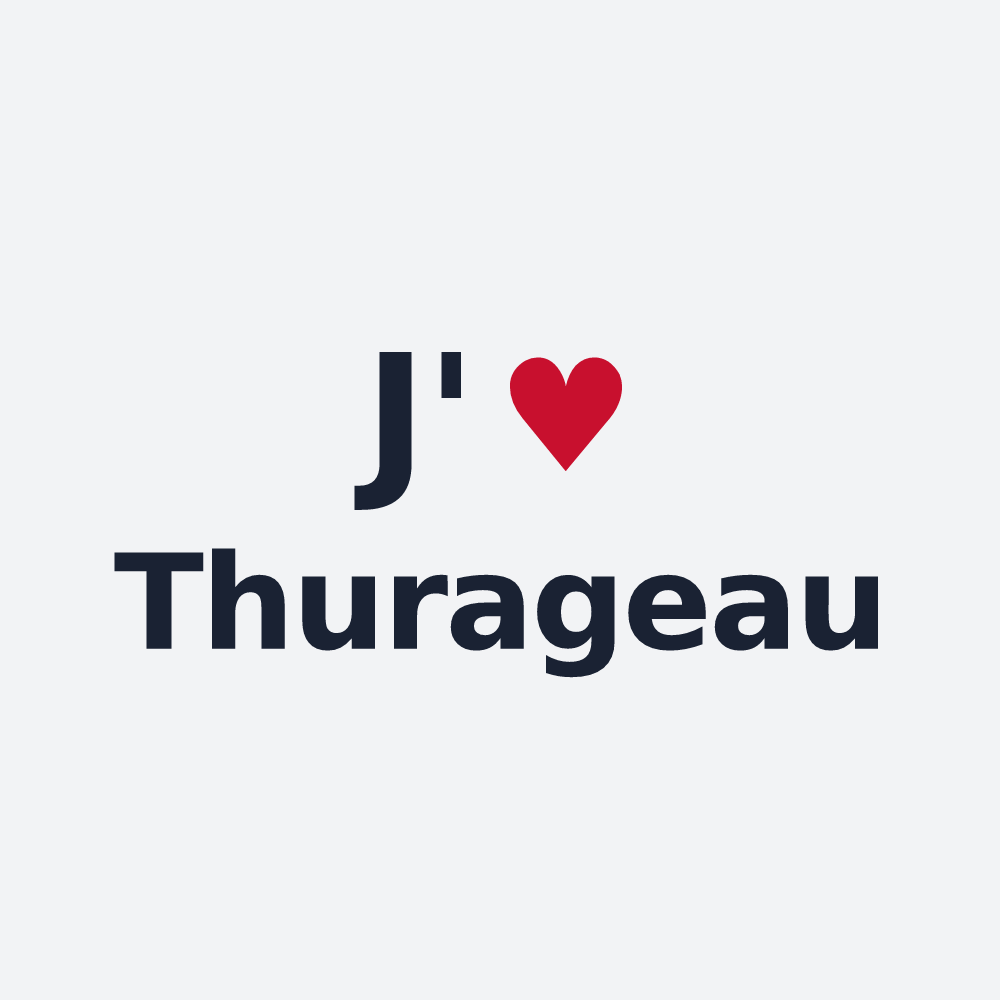 Poster personnalisé Thurageau — design J'aime Thurageau