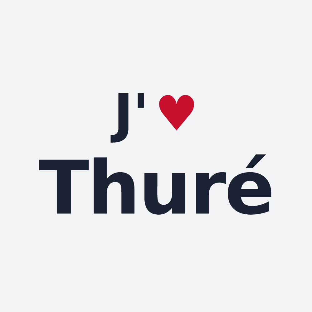Poster personnalisé Thuré — design J'aime Thuré